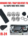Aluminum 1/2-28 Or 5/8-24 Car Fuel Filter Car Solvent Trap 175''OD+5Pcs 1375'' D Cell Storage Cups NAPA 4003