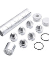 Solvent Trap Kit 5/8''-24 Fuel Trap Solvent Filter for NAPA 4003 WIX 24003 Silver, 12 Pcs, 6.8" L, 1.4" OD, 1.0" ID