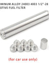 Fuel Filter 24003 4003 1/2-28 Threads 6061T6 Aluminum Core Car Fuel Filter Car Accessories Automotive Only