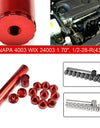 Pcmos 14pcs 1228134X10 FUEL FILTER CAR Solvent Trap NAPA 4003 WIX 24003 170\" Automobiles Filters Parts Black Red